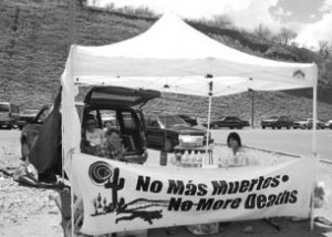An early version of the No More Deaths aid station for deportees in Nogales, Sonora in 2006 or 2007.